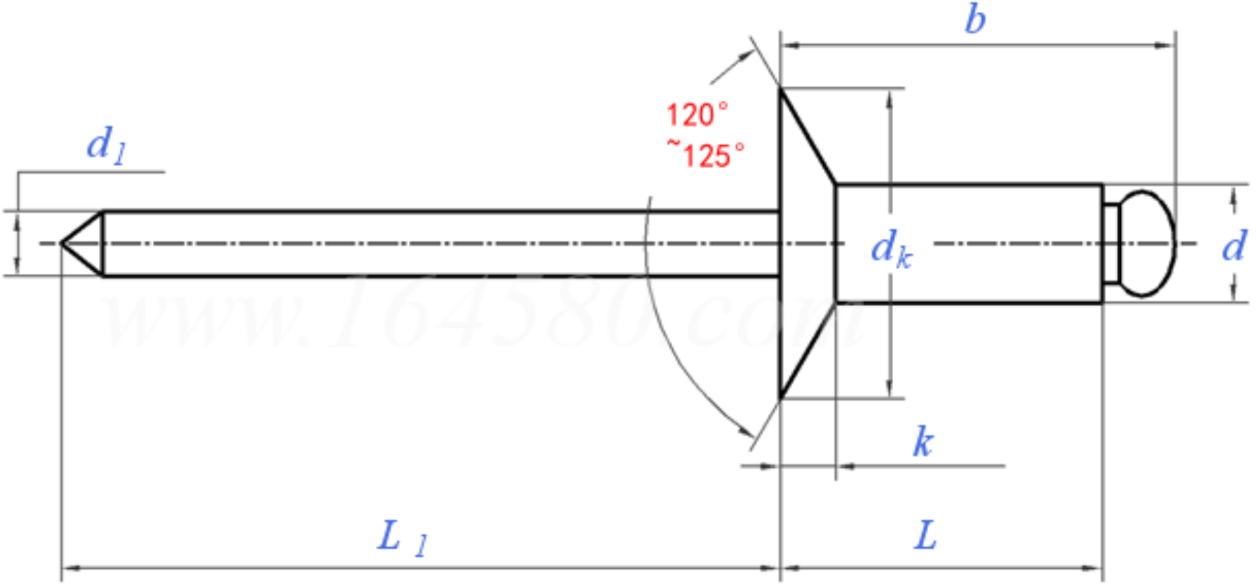 沉頭半鋼抽芯拉釘 沉頭半鋼抽芯拉釘