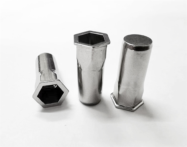 沉頭內外六角盲孔鉚螺母(不銹鋼)